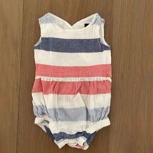 Tea Collection red white blue bubble outfit